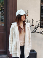 スタンドカラー ニットカーディガン M00130