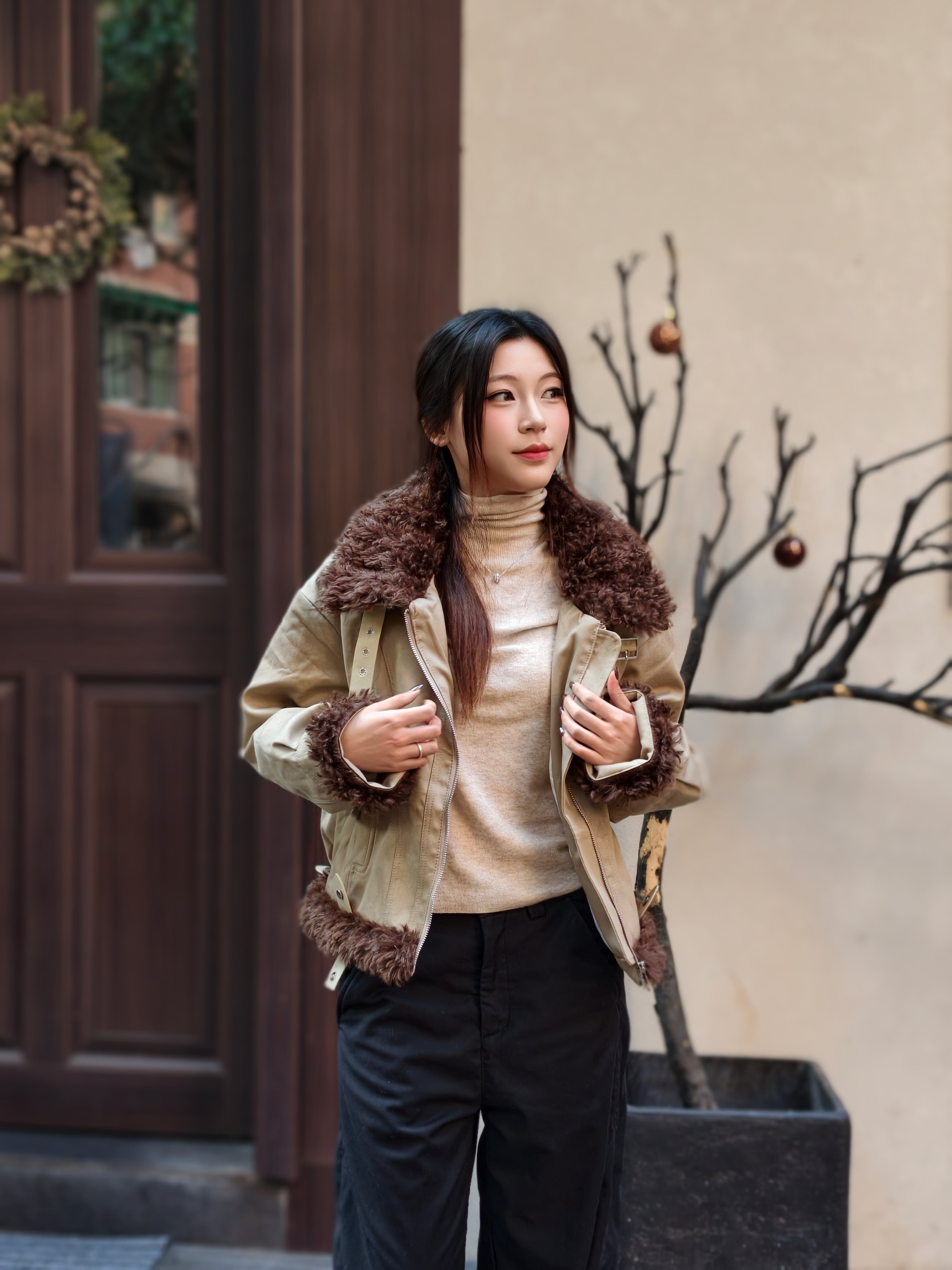 フェイクムートン スタンドカラージャケットM00131