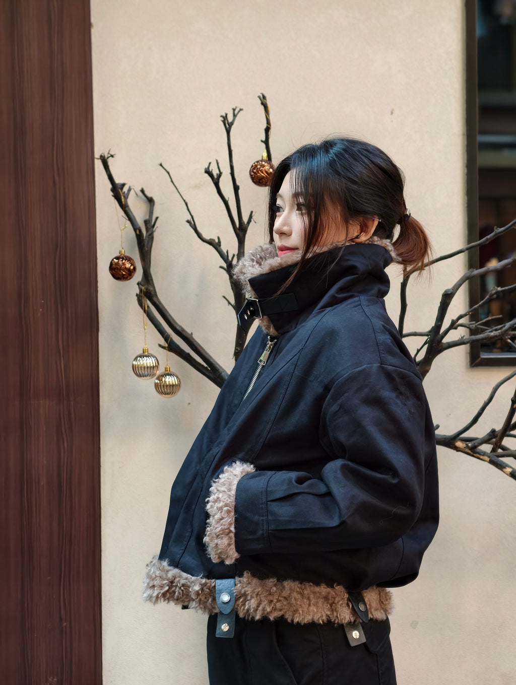 フェイクムートン スタンドカラージャケットM00131