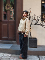 フェイクムートン スタンドカラージャケットM00131