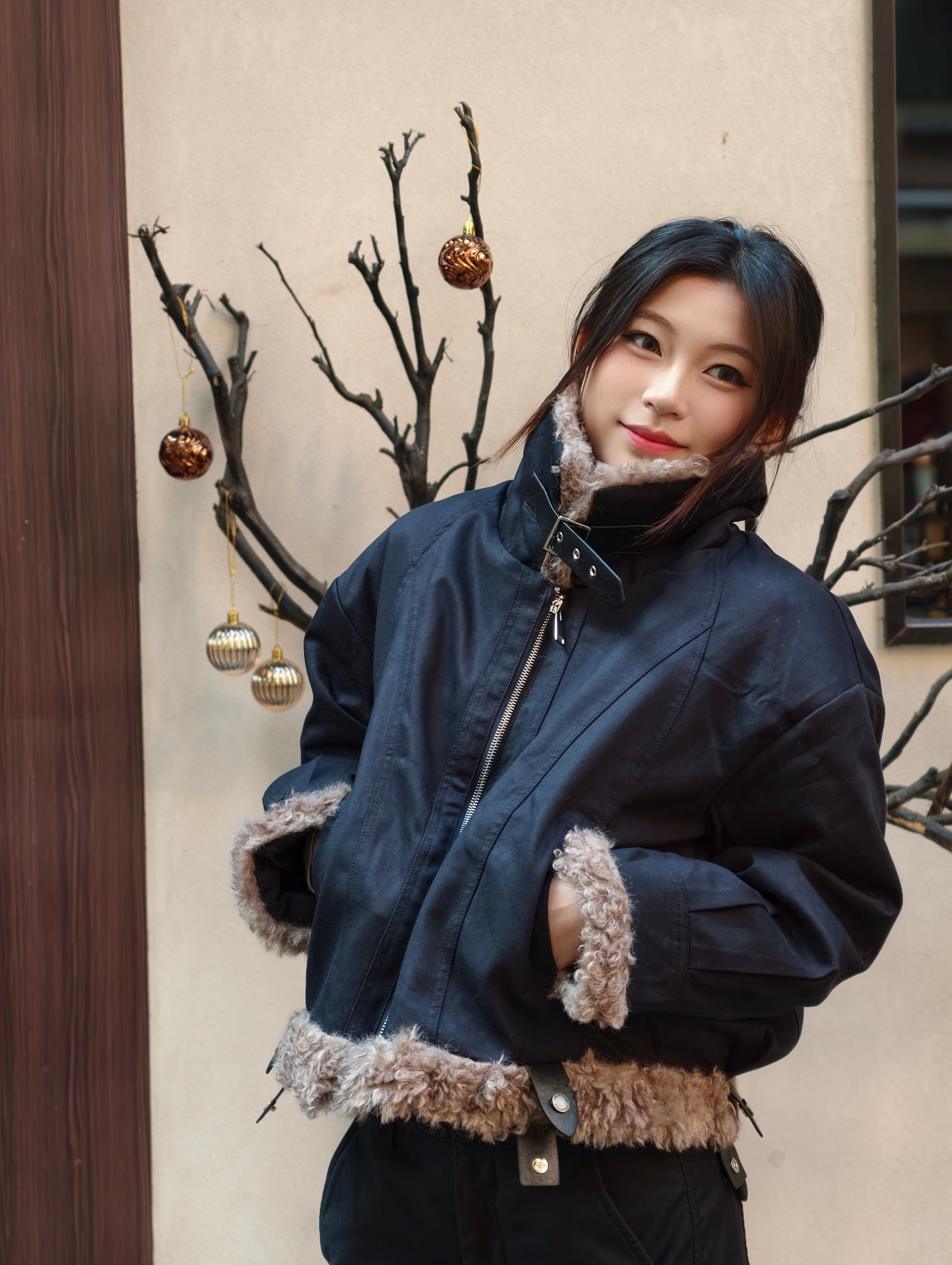 フェイクムートン スタンドカラージャケットM00131