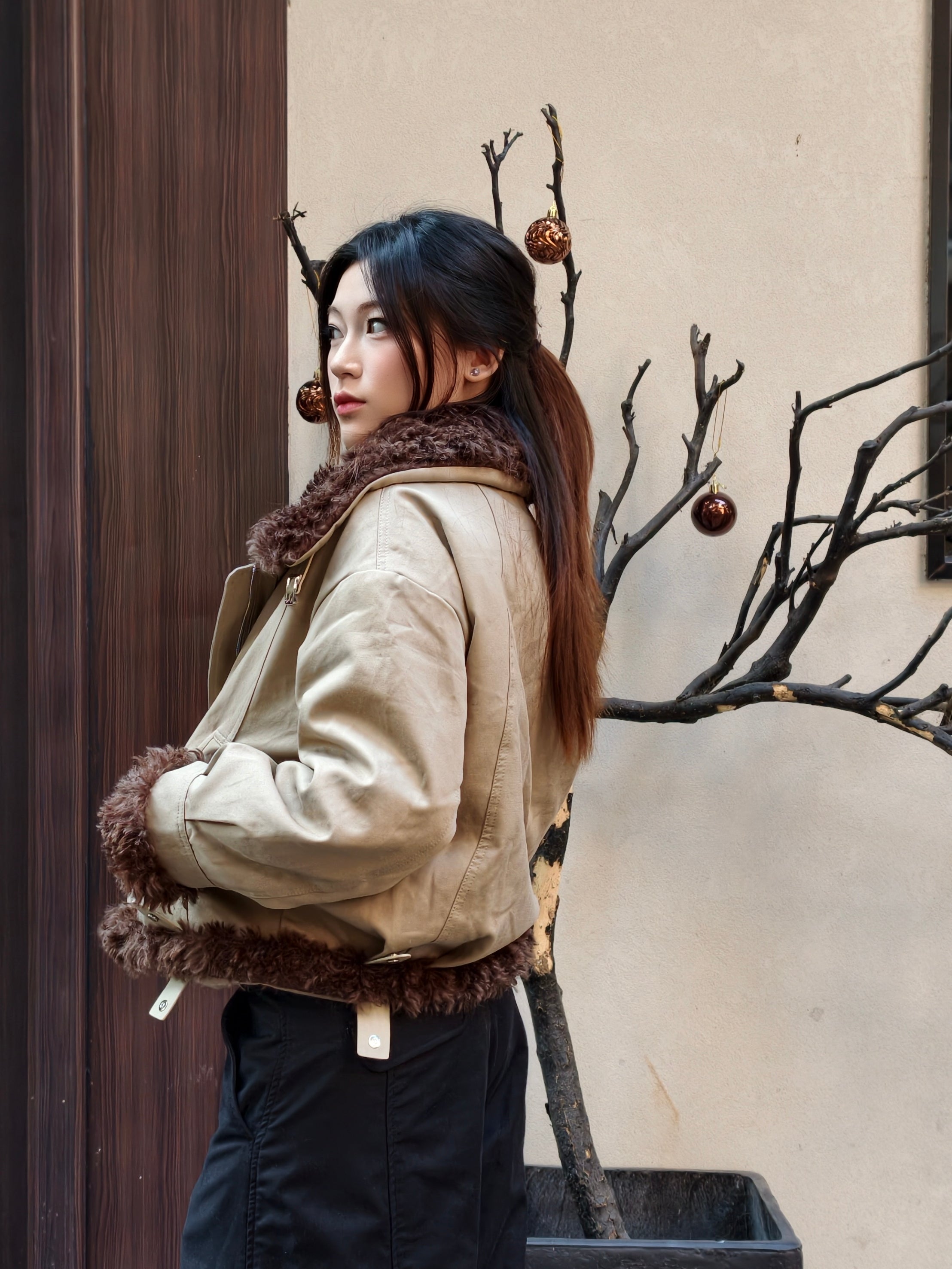 フェイクムートン スタンドカラージャケットM00131