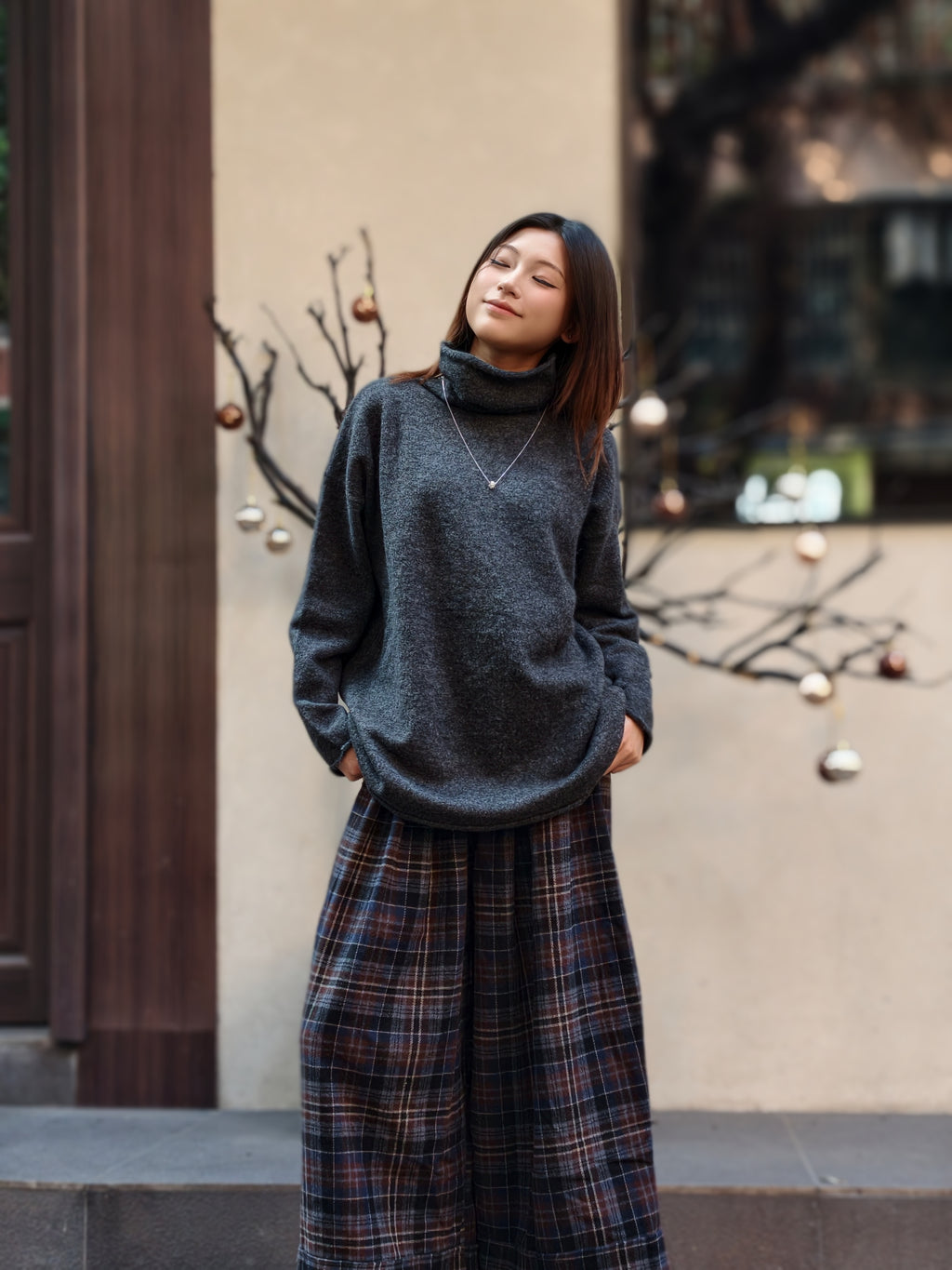 ハイネック ロングスリーブセーター M00129