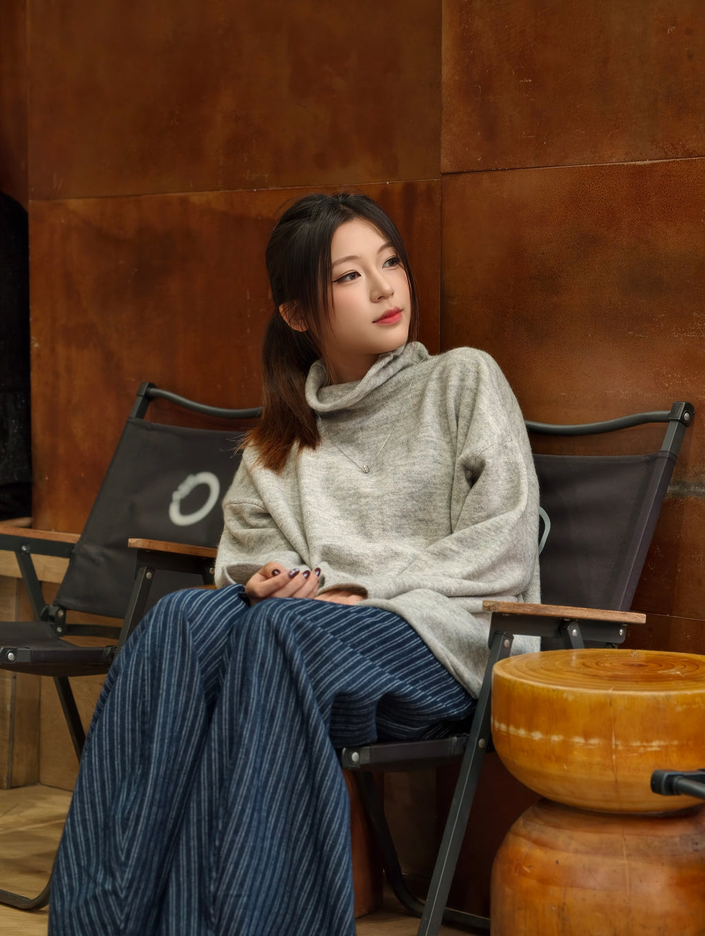 ハイネック ロングスリーブセーター M00129