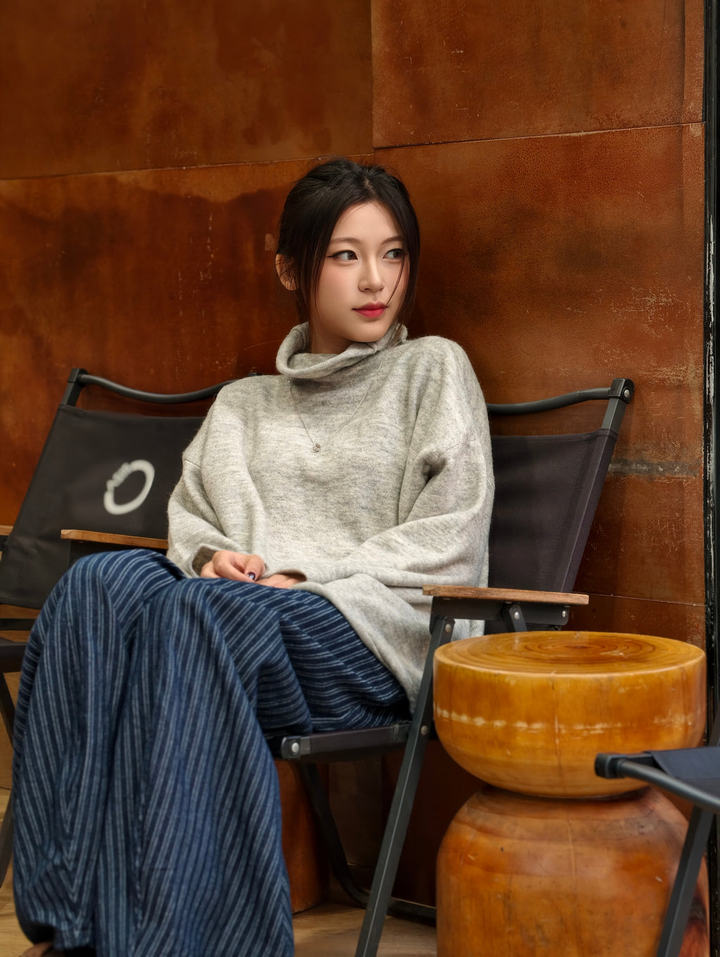 ハイネック ロングスリーブセーター M00129