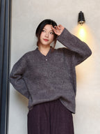 ソフトVネックセーター M00127