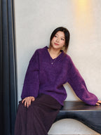 ソフトVネックセーター M00127