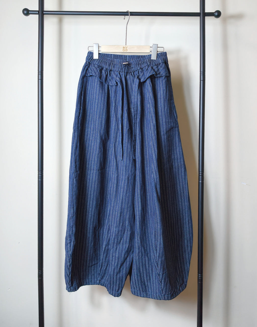 濃紺ストライプ カジュアルパンツ M00135
