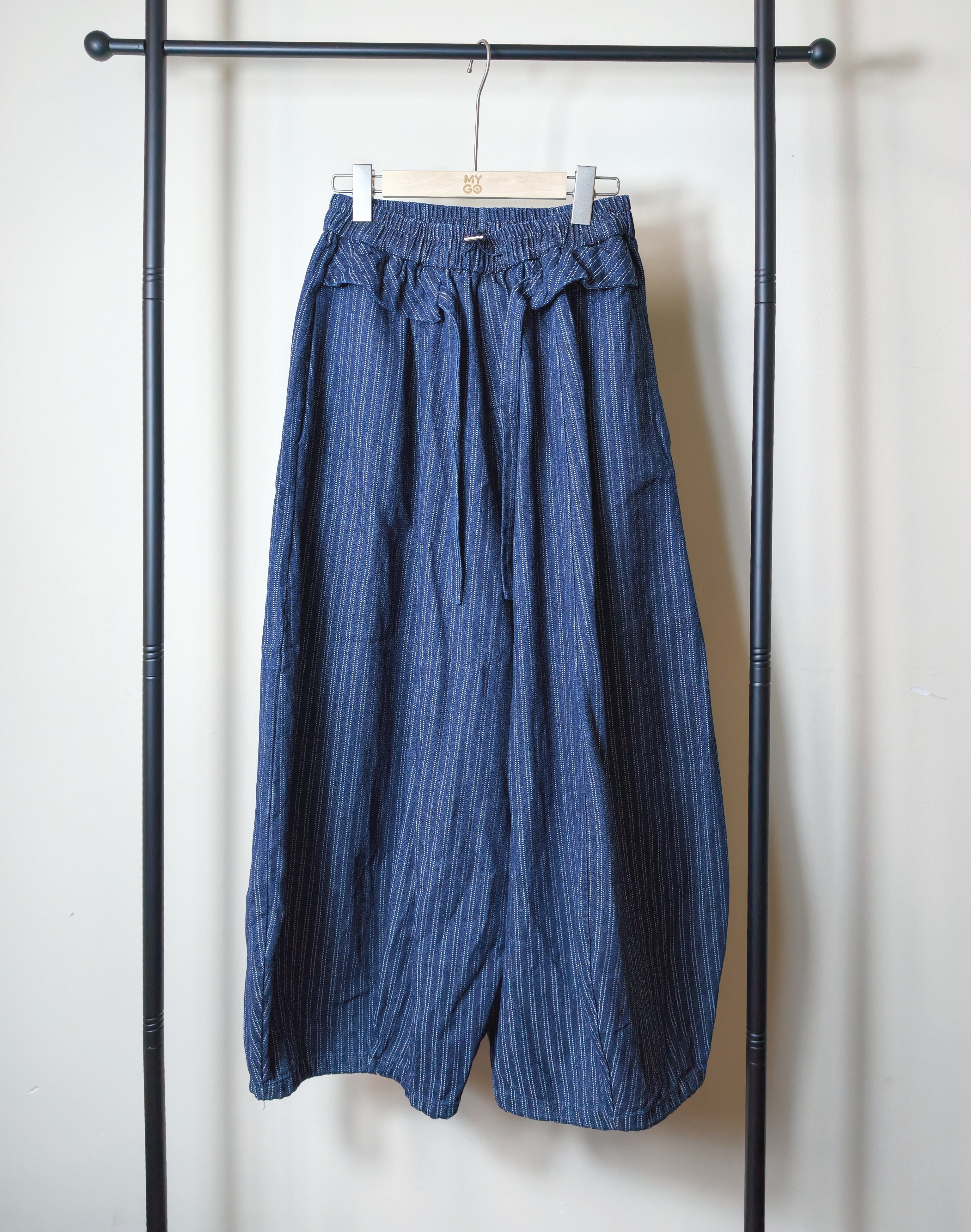 濃紺ストライプ カジュアルパンツ M00135