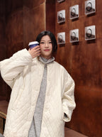 ダイヤモンドキルティング 厚手コットンアウター M00136