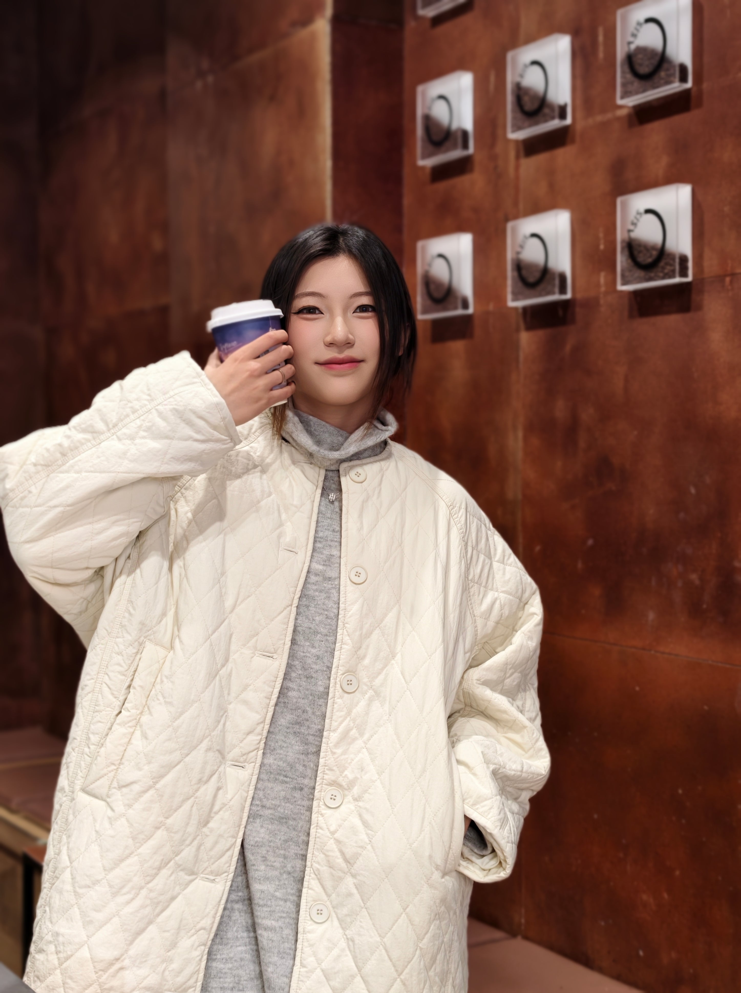 ダイヤモンドキルティング 厚手コットンアウター M00136