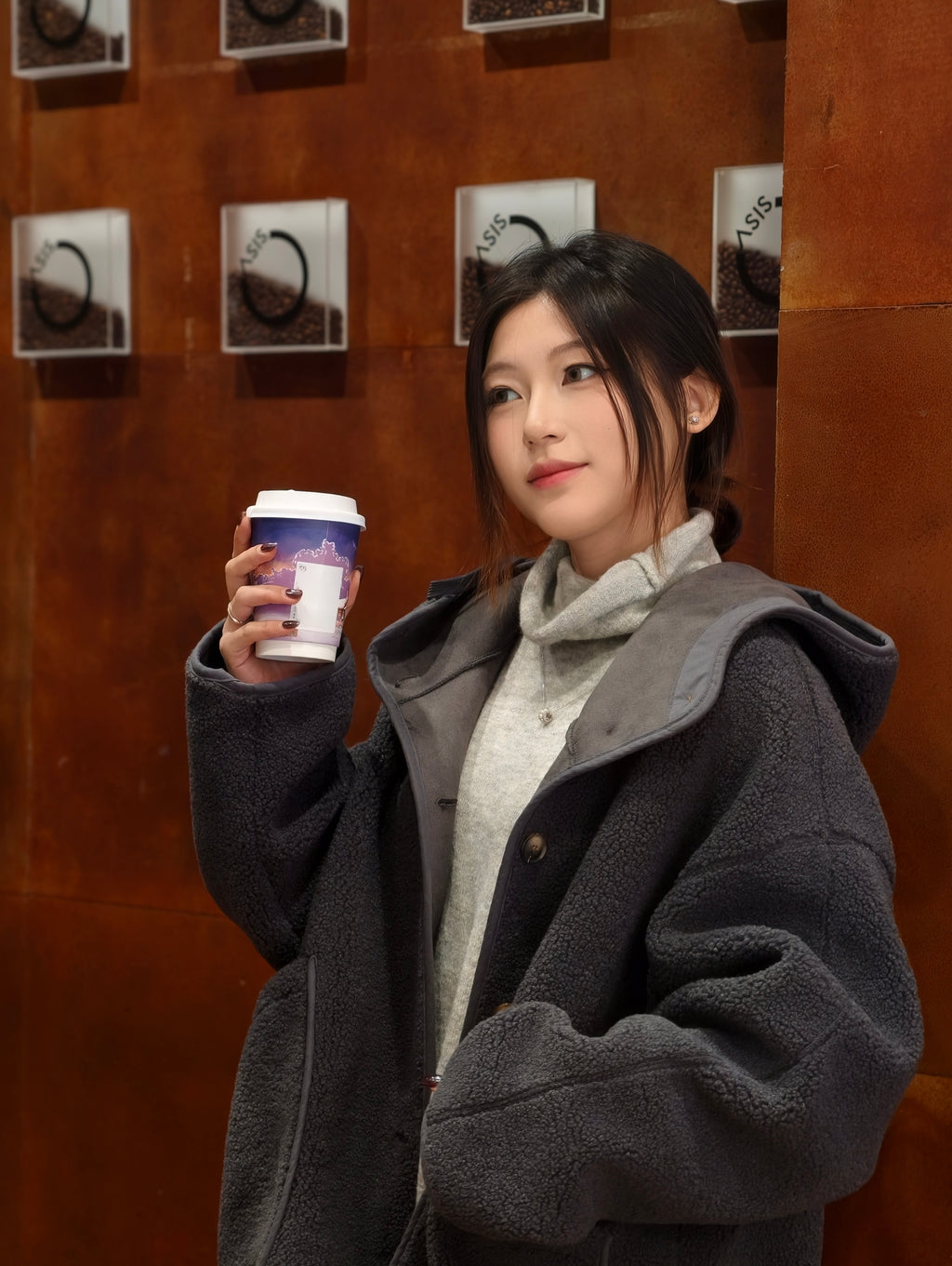 フード付き ポーラーフリース コート M00140