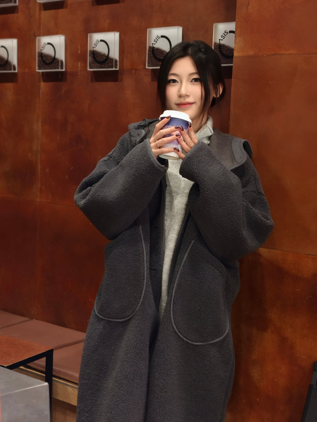 フード付き ポーラーフリース コート M00140