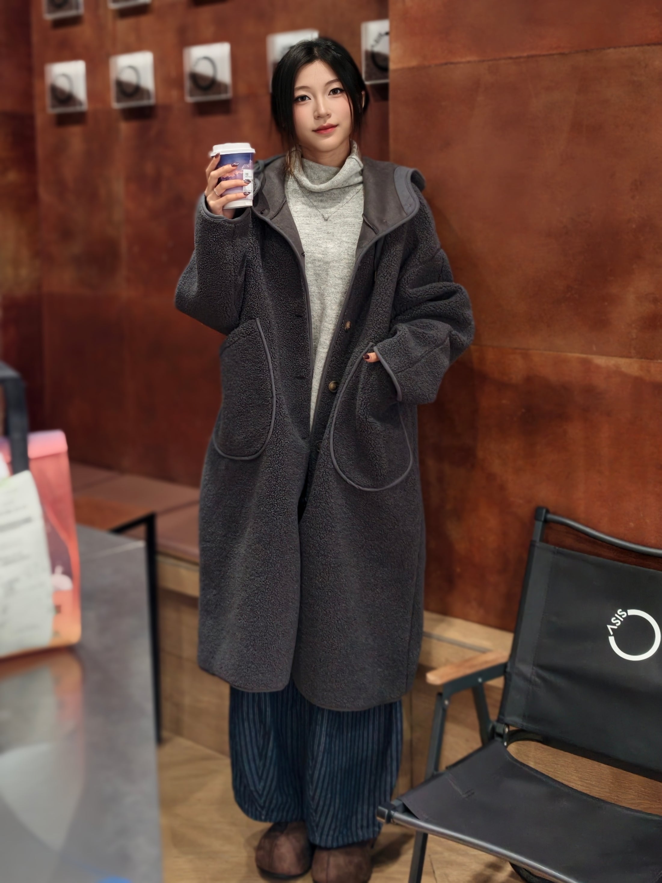 フード付き ポーラーフリース コート M00140