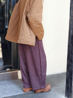 烏梅紫のワイドパンツ M00141