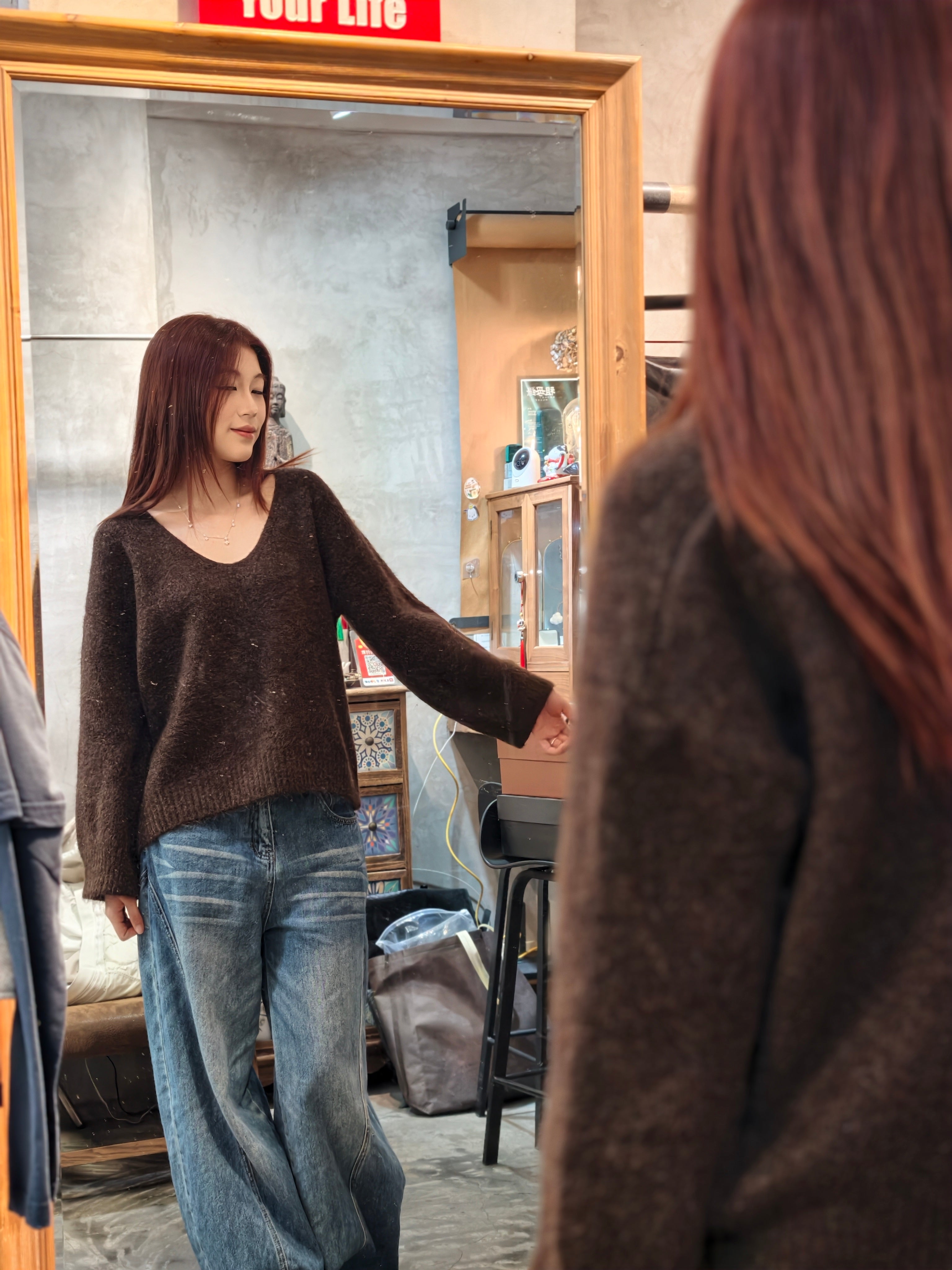 【新作キャンペーン】Vネックリラックスニット M00152