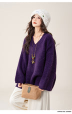 ソフトVネックセーター M00127