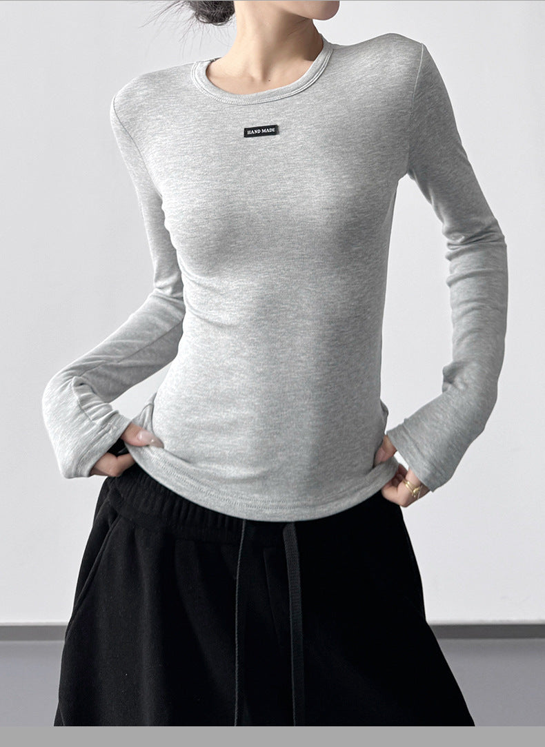 【新作キャンペーン】リブクルーネック長袖T M00155