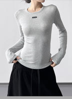 【新作キャンペーン】リブクルーネック長袖T M00155