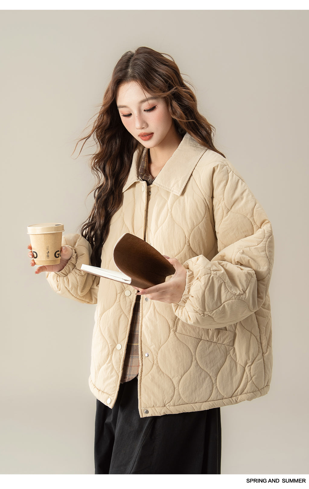 菱柄 ショートコート M00073