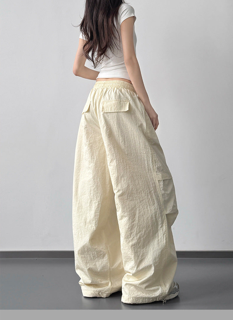 【新作キャンペーン】軽量ナイロンワイドパンツ M00154