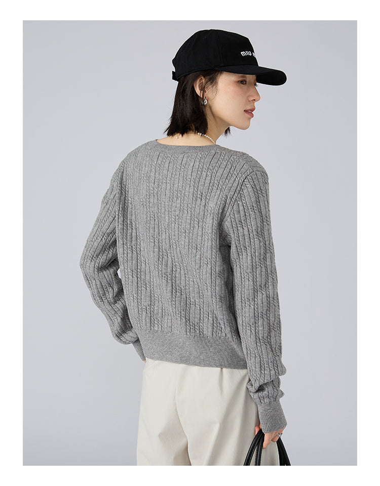 アーガイル柄 ニットトップス M00106