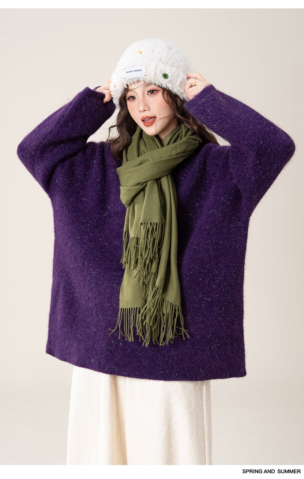 ソフトVネックセーター M00127