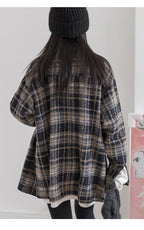 【新作キャンペーン】チェック柄オーバーシャツ M00145