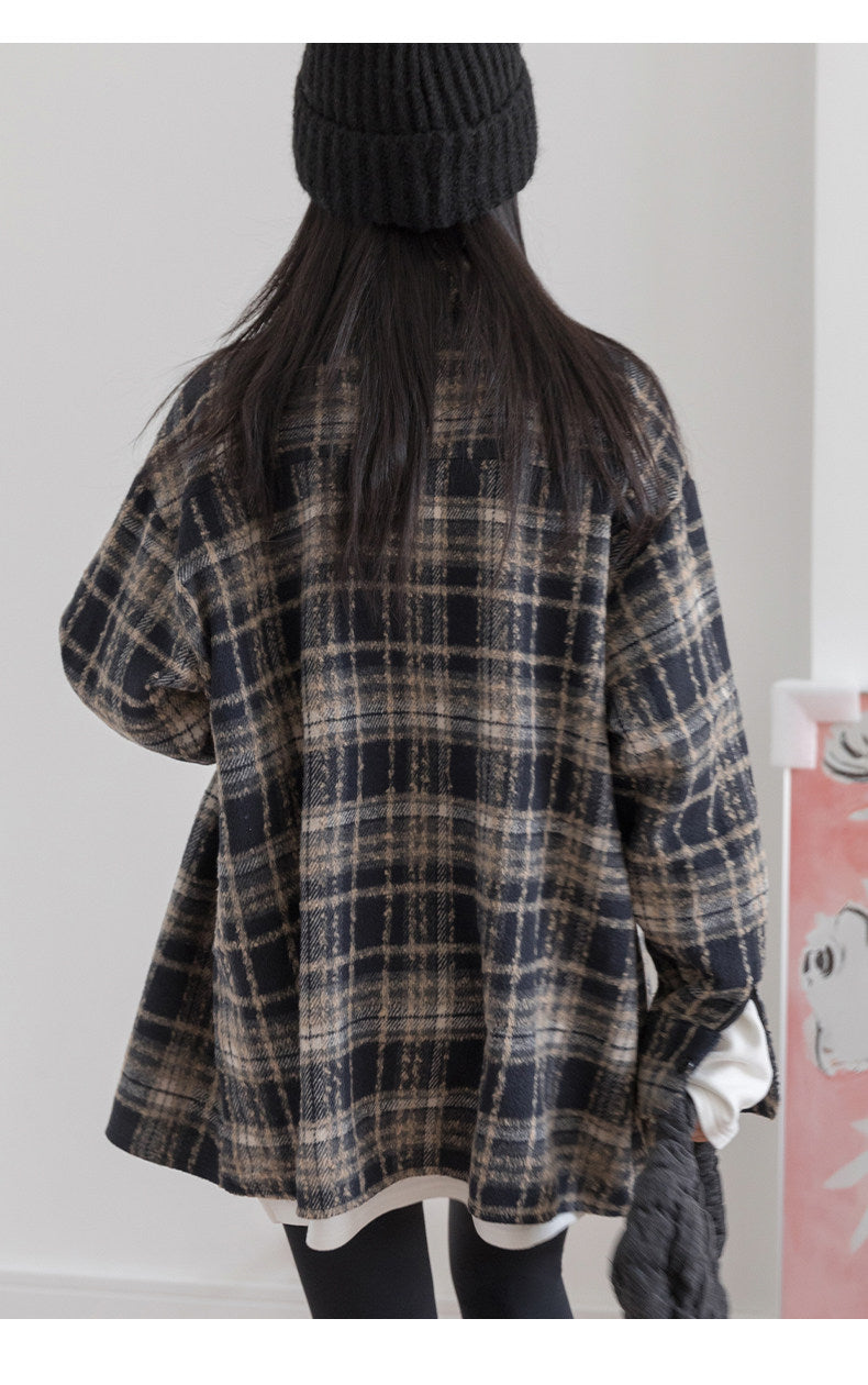 【新作キャンペーン】チェック柄オーバーシャツ M00145