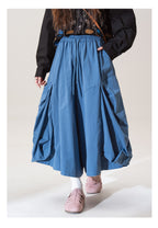 不規則デザイン スカートパンツ M00077