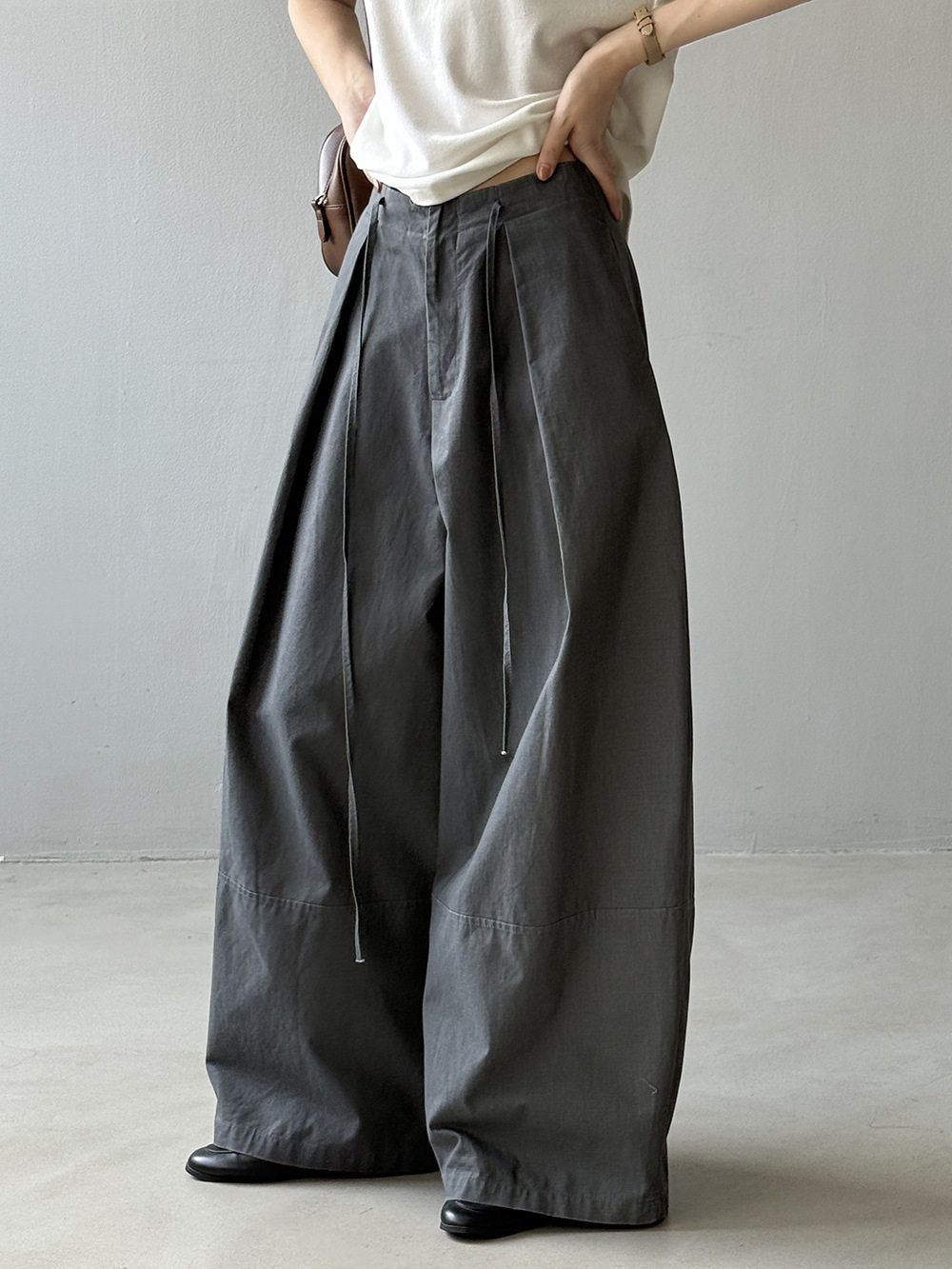 カットデザインワイドパンツ M00015