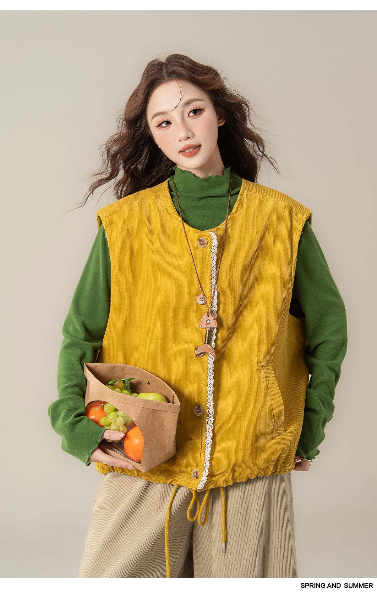 コーデュロイベスト M00117