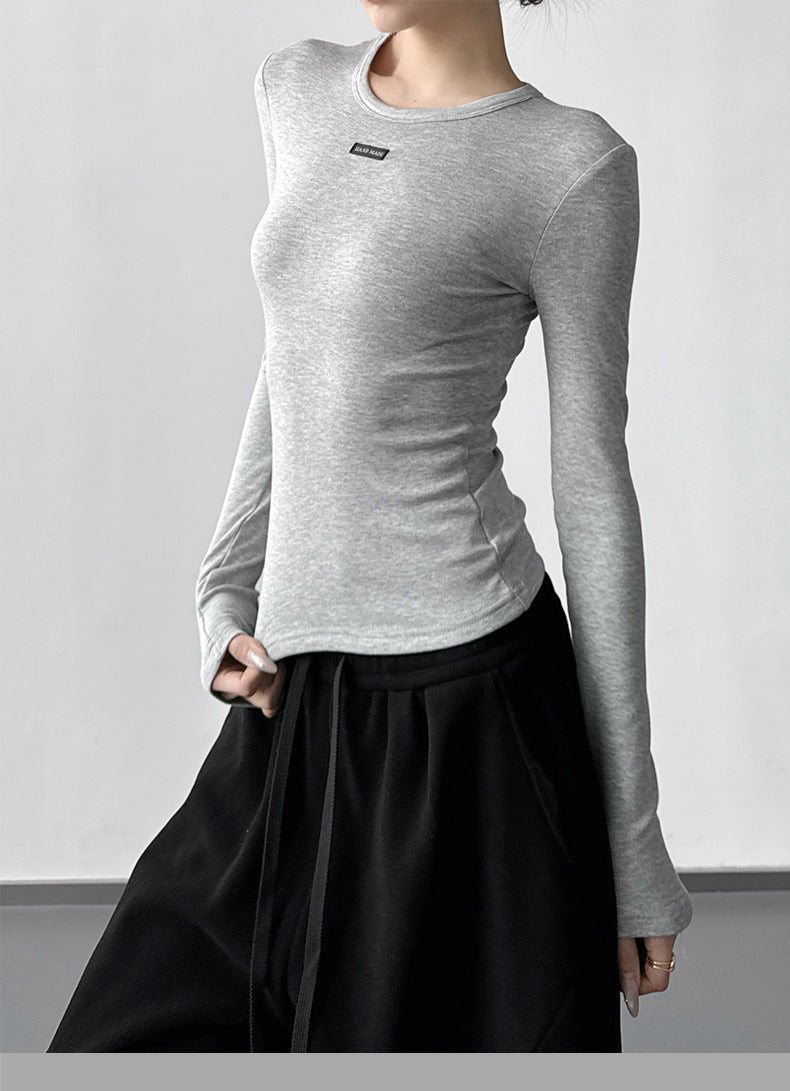 【新作キャンペーン】リブクルーネック長袖T M00155