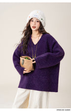 ソフトVネックセーター M00127