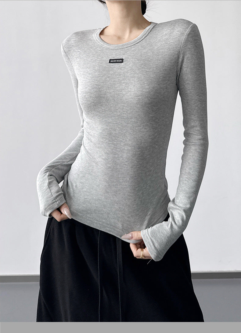 【新作キャンペーン】リブクルーネック長袖T M00155