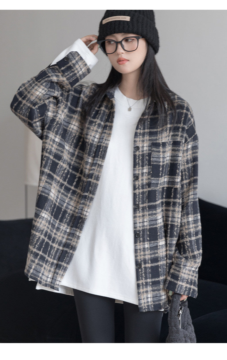 【新作キャンペーン】チェック柄オーバーシャツ M00145