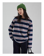 ストライプ ロングスリーブ T シャツ M00067