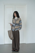 カラーニットカーディガン M00042