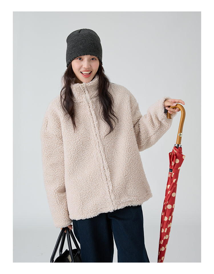 ラムウールスタンドカラージャケット M00021