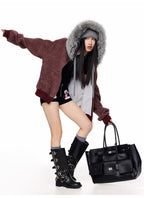 2WAYボアフードアウター（ファー取り外し可） M00115