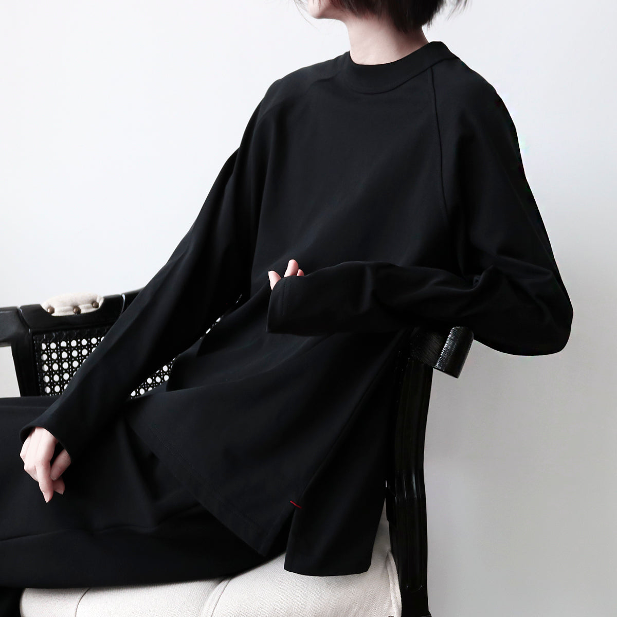 クルーネック ロングスリーブ T シャツ M00108