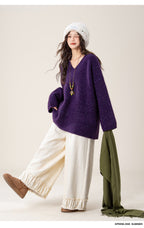 ソフトVネックセーター M00127