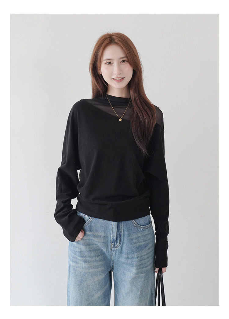 【新作キャンペーン】チュールインレイ Tシャツ M00147