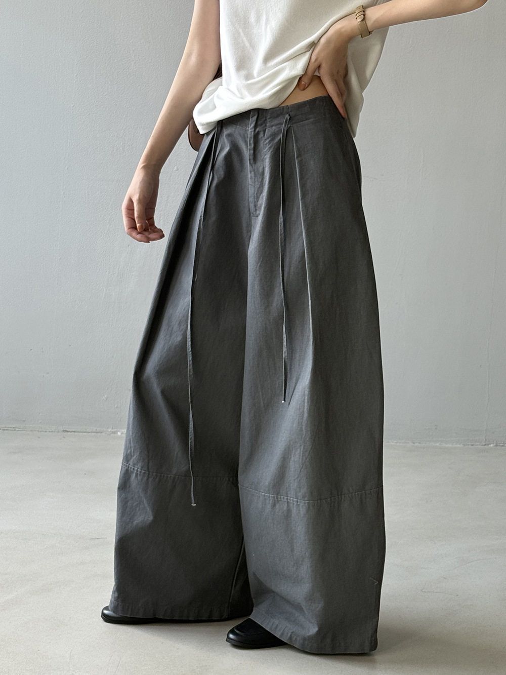 カットデザインワイドパンツ M00015