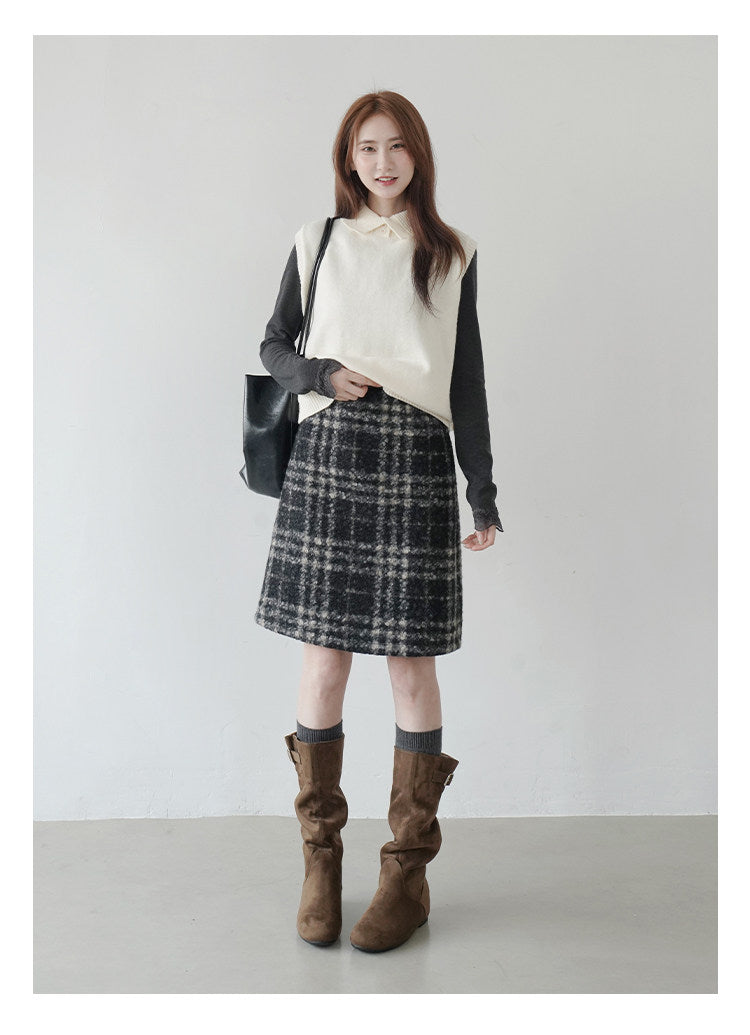 【新作キャンペーン】チェック柄フレアスカート M00148