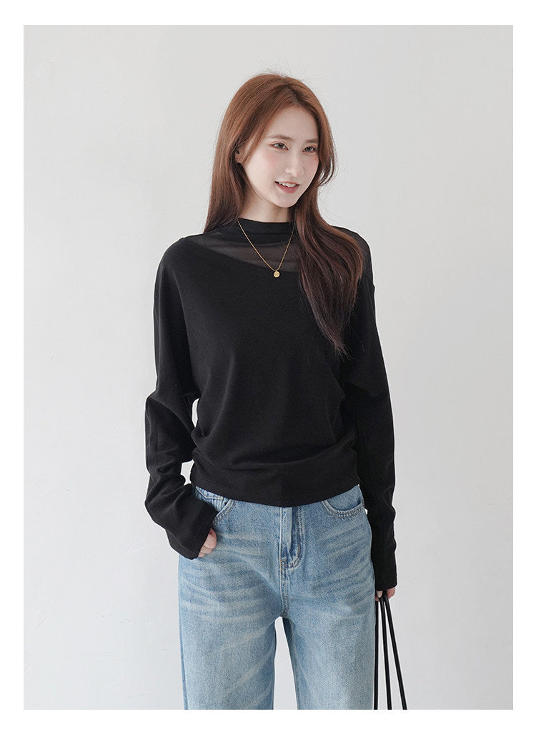 【新作キャンペーン】チュールインレイ Tシャツ M00147