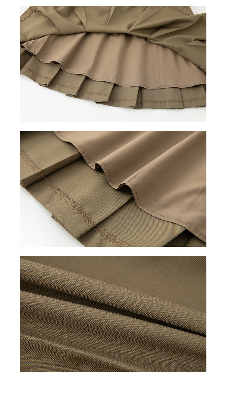 台型プリーツスカート M00062