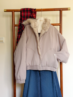 フード付き ファーカラー コート M00110