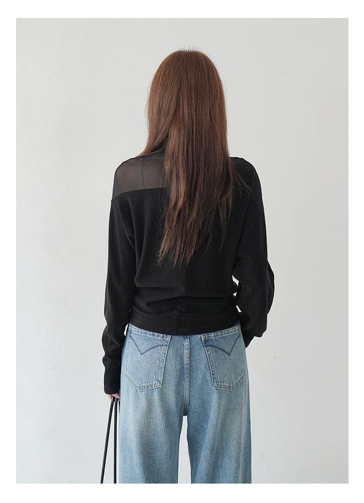 【新作キャンペーン】チュールインレイ Tシャツ M00147