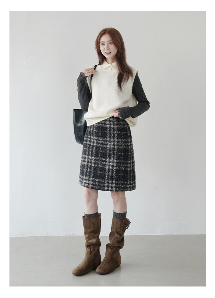 【新作キャンペーン】チェック柄フレアスカート M00148